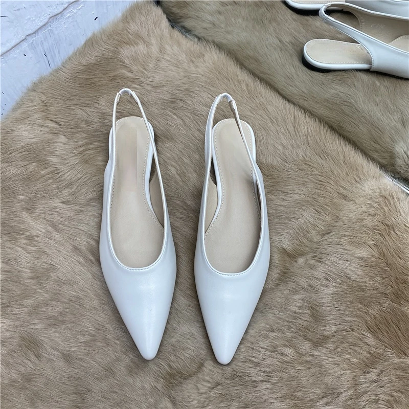 

New Pointed Toe Flat Shoes Spring 2021 Closed Toe Strap Flat Heel Women's Sandals