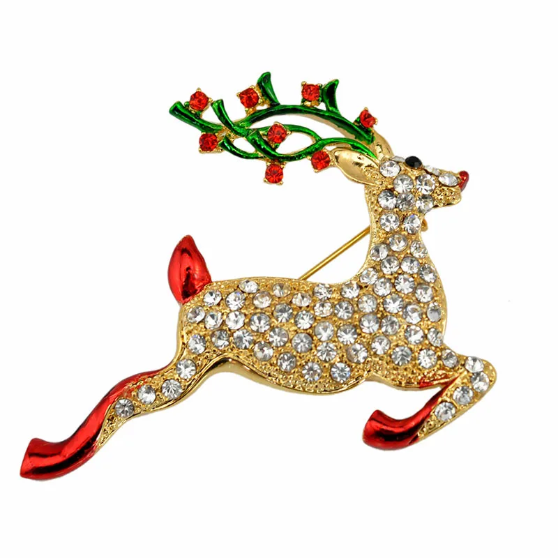 

Cute Pins Cute Brooch Rhinestone Deer Jewelry Safety Pin Metal Broach Broch Brosche Spille Donna Funny Pins Crystal Animal 2021