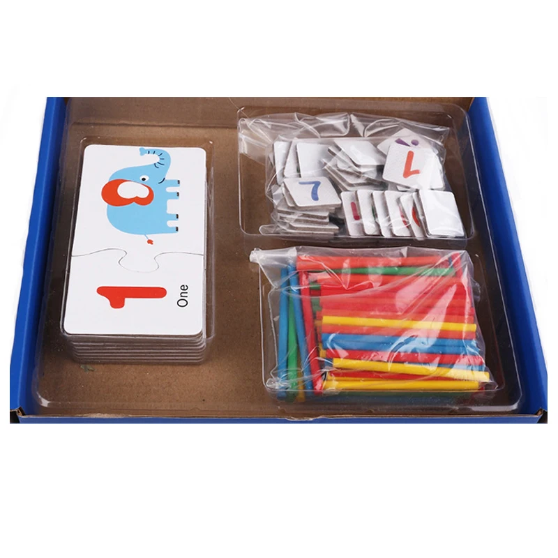 

Kids Drawing Wooden Number Matching Puzzle Toy Toddlers Preschool Educational Puzzles Gift New1