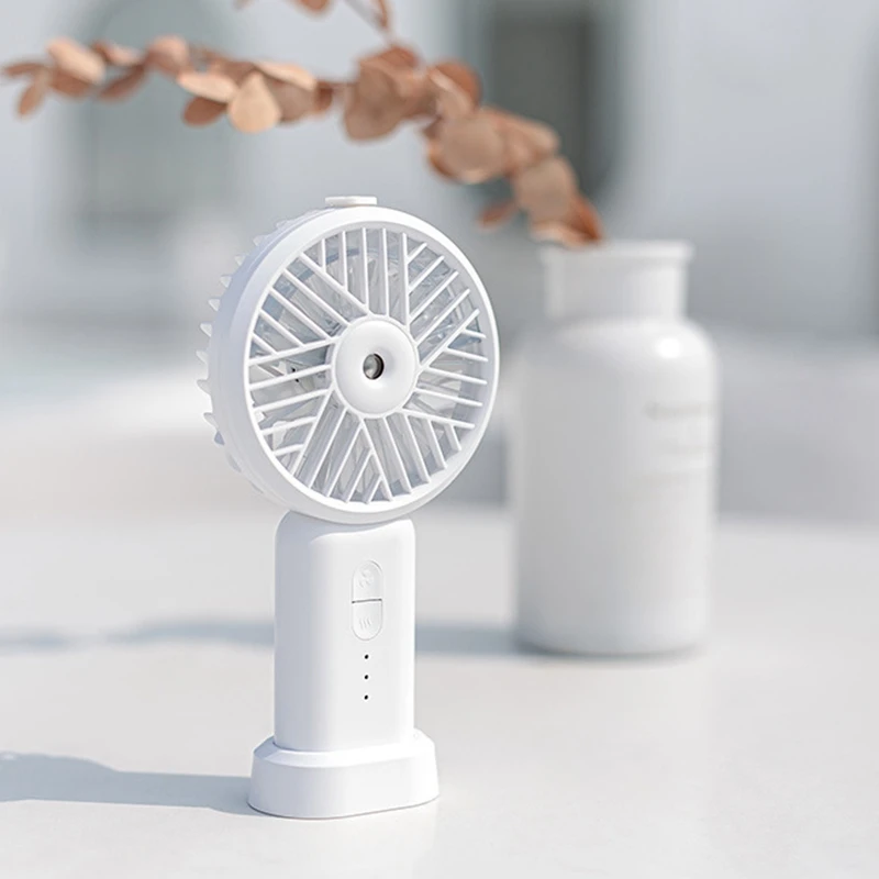 

2000MAh Portable Spray Fan Electric USB Rechargeable Handheld Fan Cooling Air Conditioner Humidifier