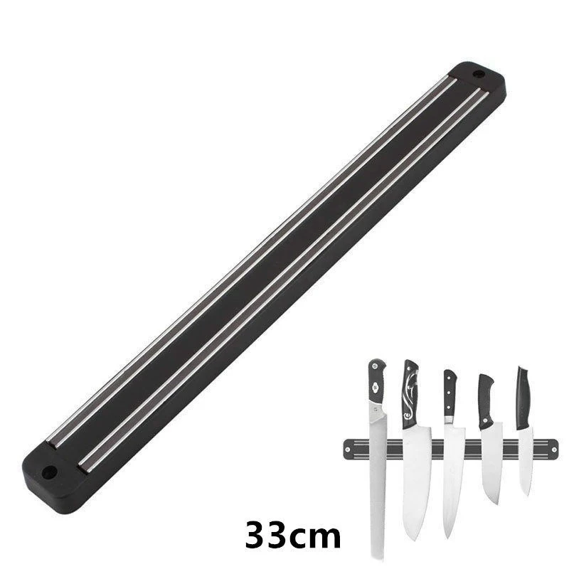 33CM Wall Magnetic Knife Spoon Storage Holder Chef Rack Strip Utensil ABS Metal Knife Block Kitchen Tool