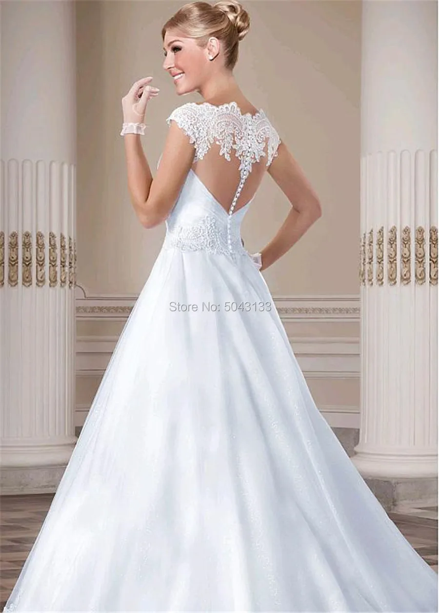 Женское Свадебное платье из мягкого фатина белое невесты А силуэта с вырезом под