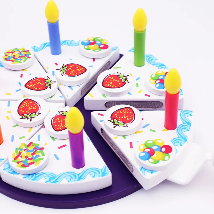 26 шт красочные деревянные игрушки набор тортов вечерние еда обучающая симуляция