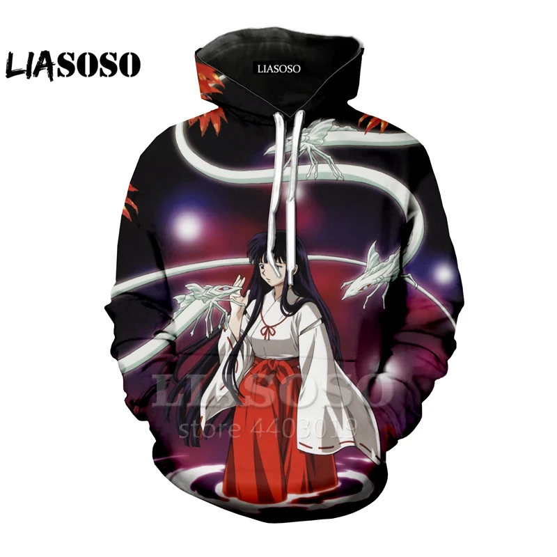 Модные толстовки liaseo для мужчин и женщин Аниме Inuyasha толстовка с 3D принтом