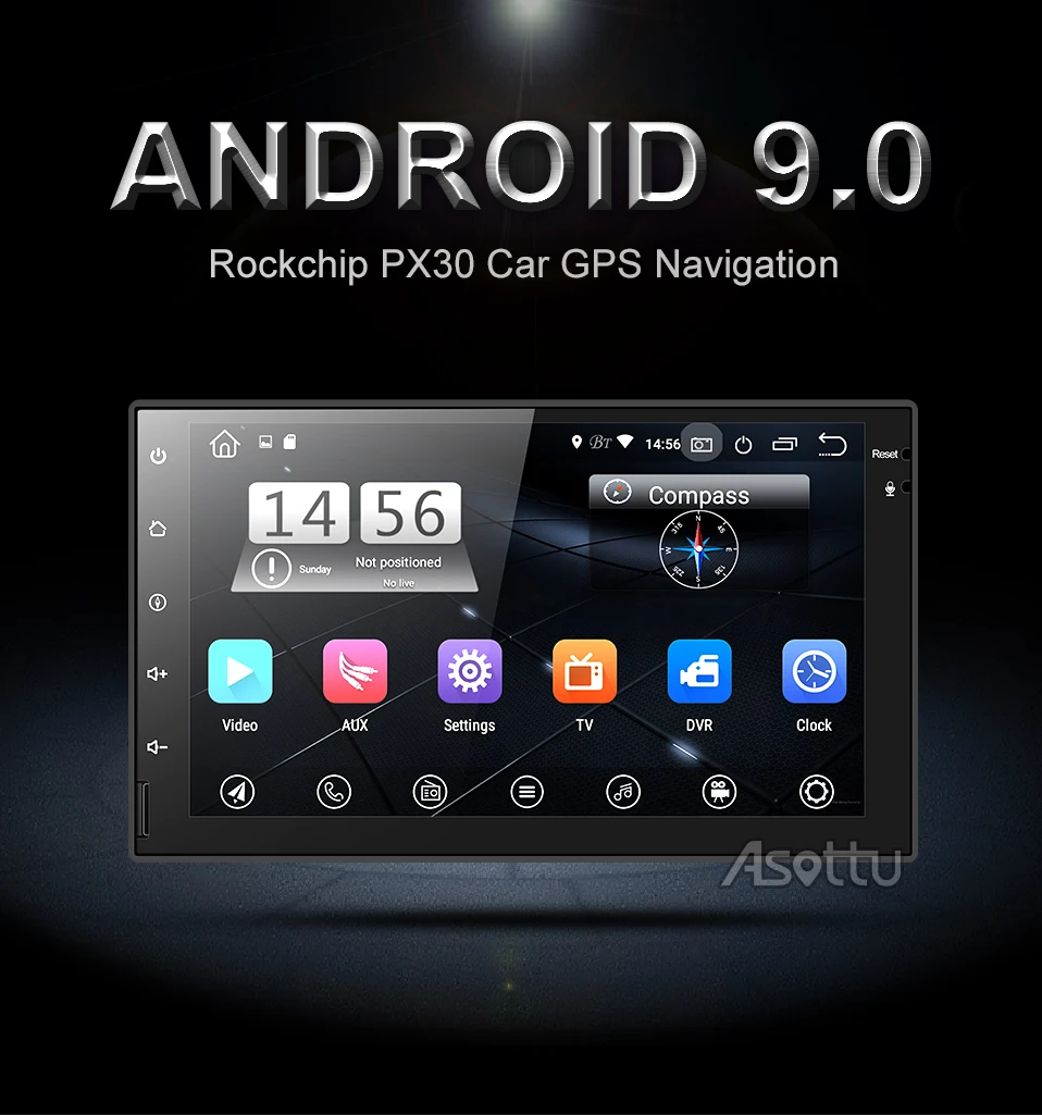Asottu CWD7060 PX30 android 9,0 Автомобильная dvd-навигационная система Радио Видео плеер стерео Универсальный 2 din радио Автомобильный мультимедийный плеер gps