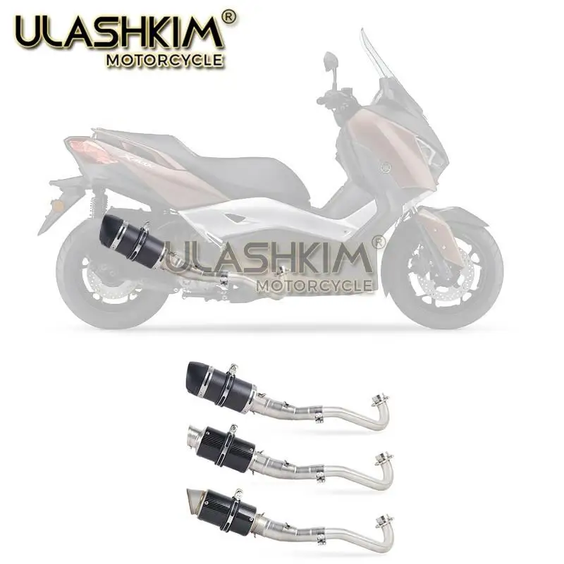 Motorcycle Full System Exhaust Muffler Escape Middle Link Pipe Slip On For yamaha XMAX300 XMAX250 XMAX400
