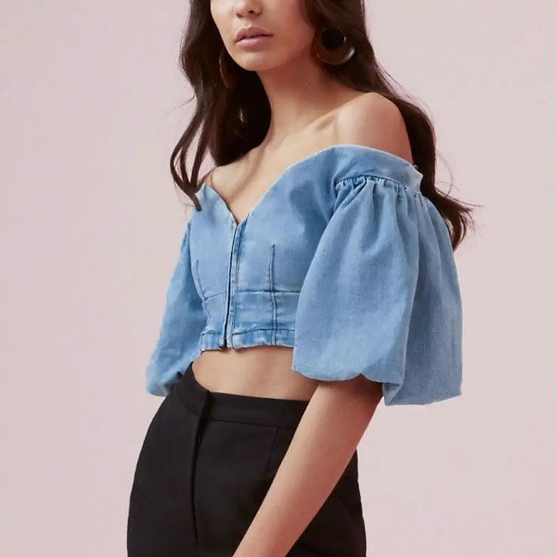 Куркума джинсовая с открытыми плечами пикантные 2019 платье на осень-зиму Новый