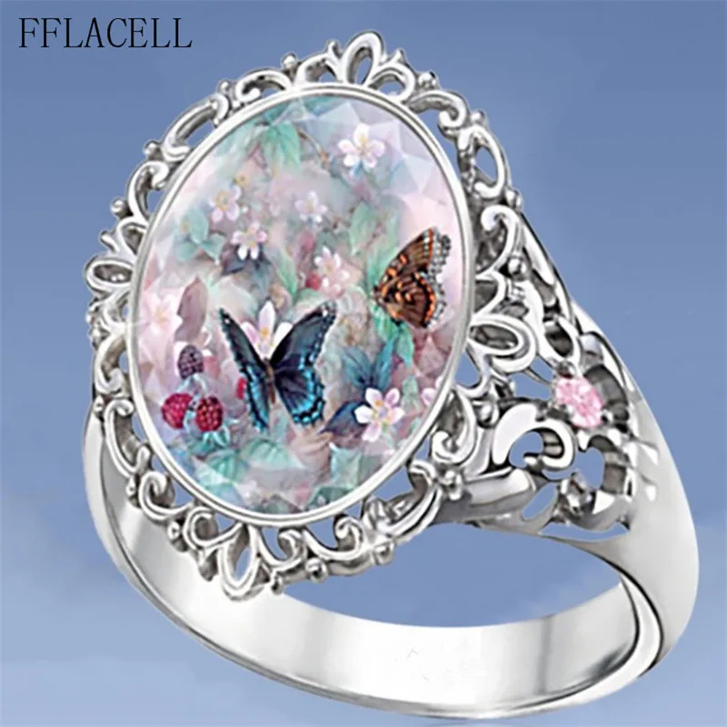 FFLACELL модное уникальное темпераментное разноцветное с опалом бабочки