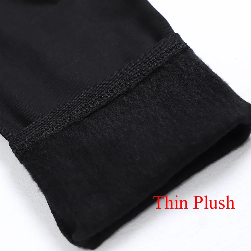 

2021 Women High Waist Plush Jeans Lady Warm Bodycon Pencil Pants Female Thin Leggings Denim Jeans Fall Stretch Cropped Trousers