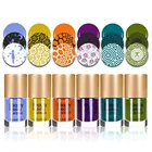 6 цветов 9 мл BeautyBigBang стемпинг ногтей покрытие Лаки красочный Нейл-арт пластина лак УФ-гель для ногтей Vernis режущей поверхностью