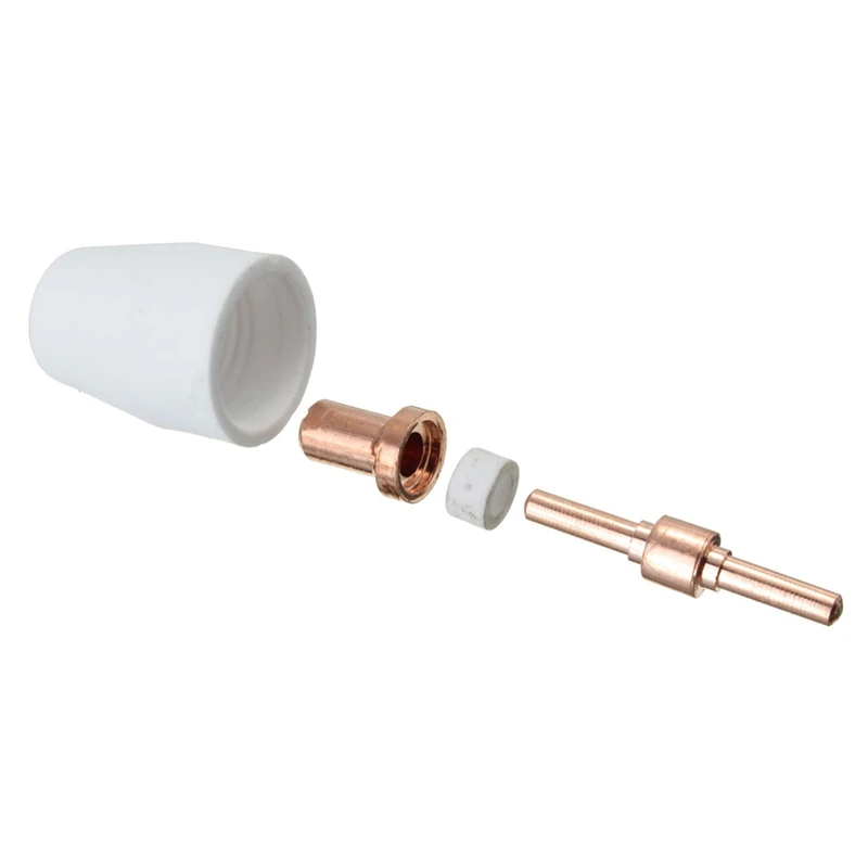 

40Pcs Air Plasma Cutter Consumables Extend Fit for Pt-31 Lg-40 Torch Cut-40 50 Standard Tips/Nozzle Electrodes Shield Cup