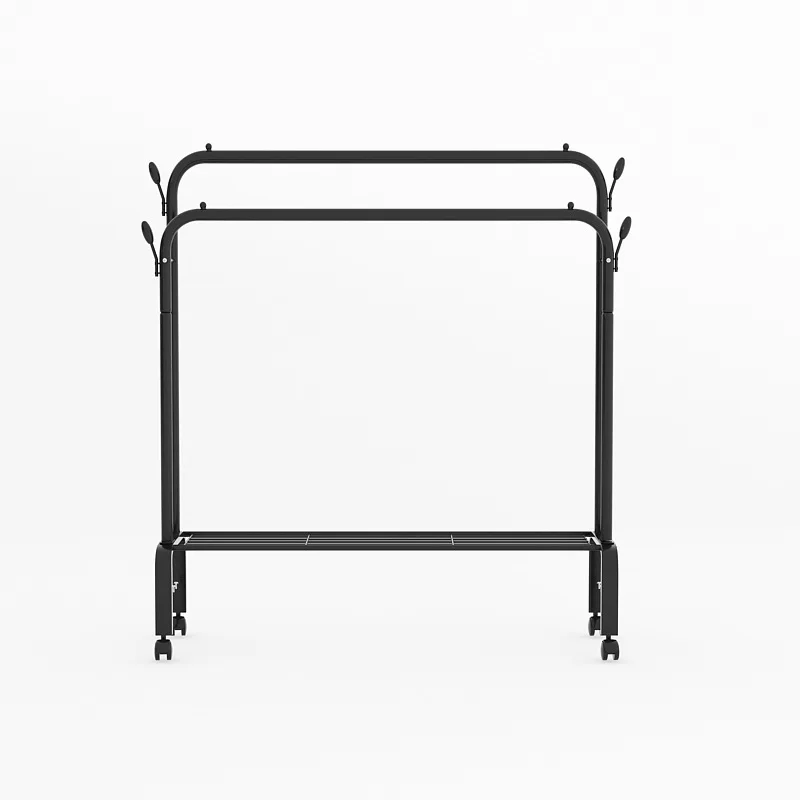 

Clothes Hanger Steel Coat Rack Floor Hanger Shoe Storage Wardrobe Clothing Drying Racks porte manteau kledingrek perchero de pie