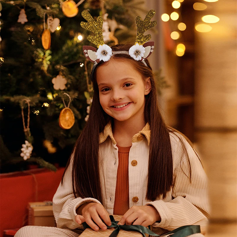 Женская повязка на голову рог лося Рождественская елка фотосессия праздничные