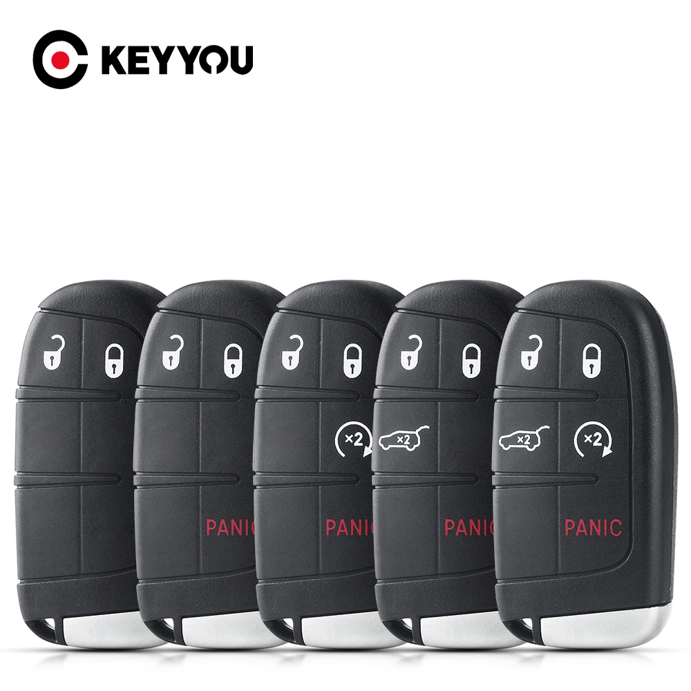 KEYYOU 2/3/4/5 кнопки для Chrysler Jeep Renegade Cherokee Dodge Ram 1500 зарядное устройство Challenger удаленный