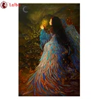 5d фото круглая алмазная живопись фантазия искусство, ангел, крылья полная дрель квадратная мозаика домашний декор Ручная вышивка подарок