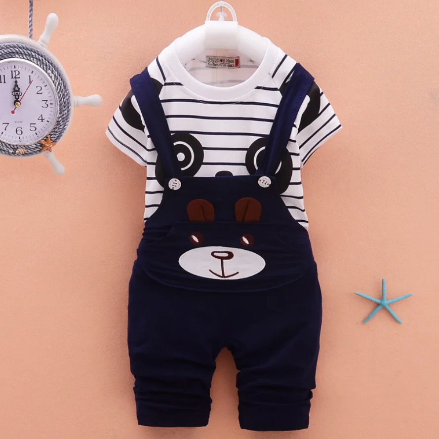 Детские Малыш футболки для девочек футболка с короткими рукавами + штаны