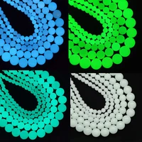 681012mm luminous greenblue natural stone glow in the dark round spacer loose beads for jewelry making diy bracelet necklace