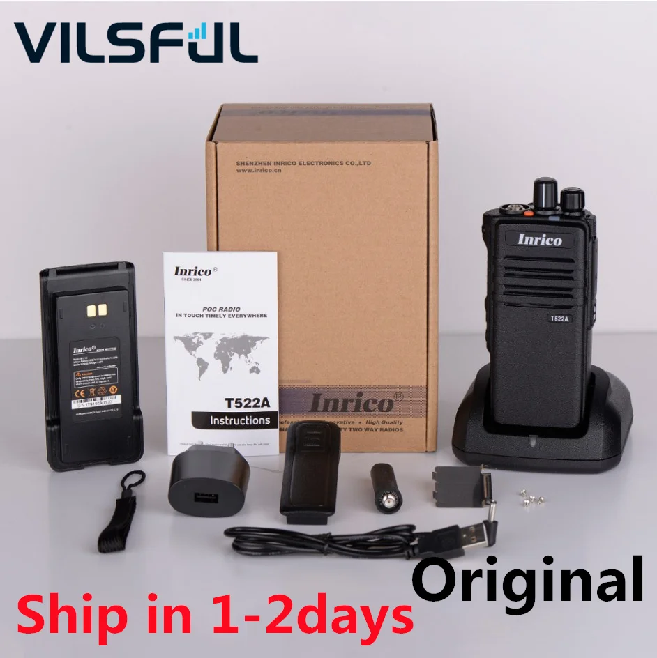 Inrico T522A 4G LTE Zello Network Radio Ptt Walkie Talkie GPS WIFI Bluetooth Poc Radio Android Walkie Talkie