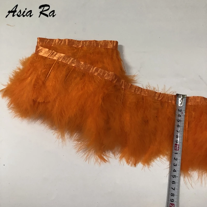 navy blue 2 Yard/lot Natural Marabou Feather Trims Fringe 5-8inch Turkey Feathers for Crafts Ribbon Boa Wedding Decoration Plume | Дом и сад