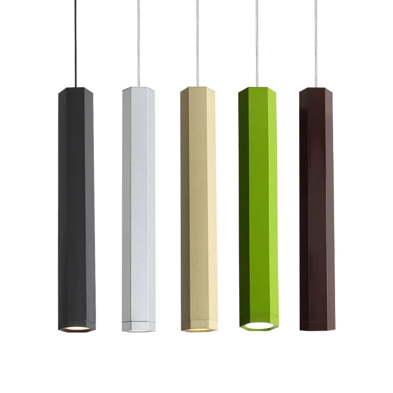 

ZISIZ Led Modern Simple Lamps Chandelie and Lanterns Nordic Hexagonal Lamp Bar Front Desk Personalized Living Room Decoration