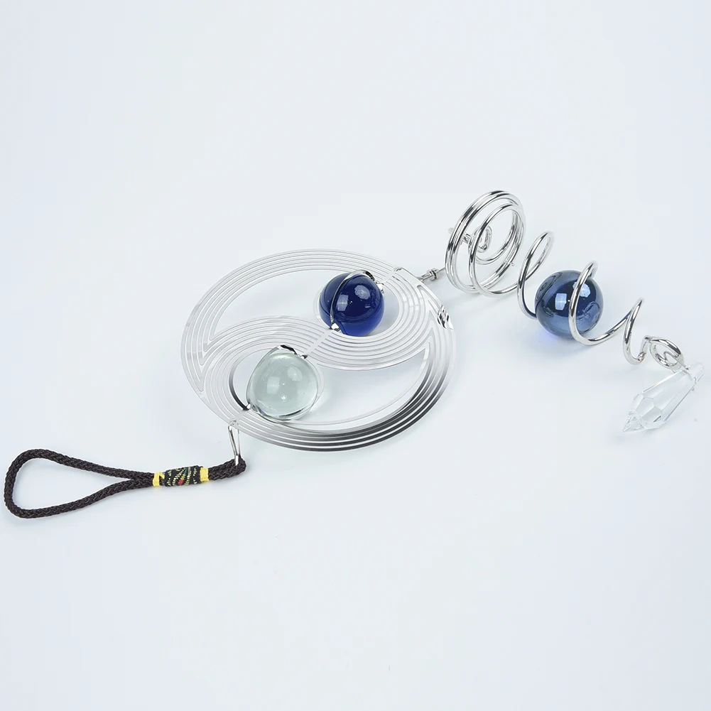 3D металлический подвесной вертушка ветра/Ветер Chime стеклянный шар центральный