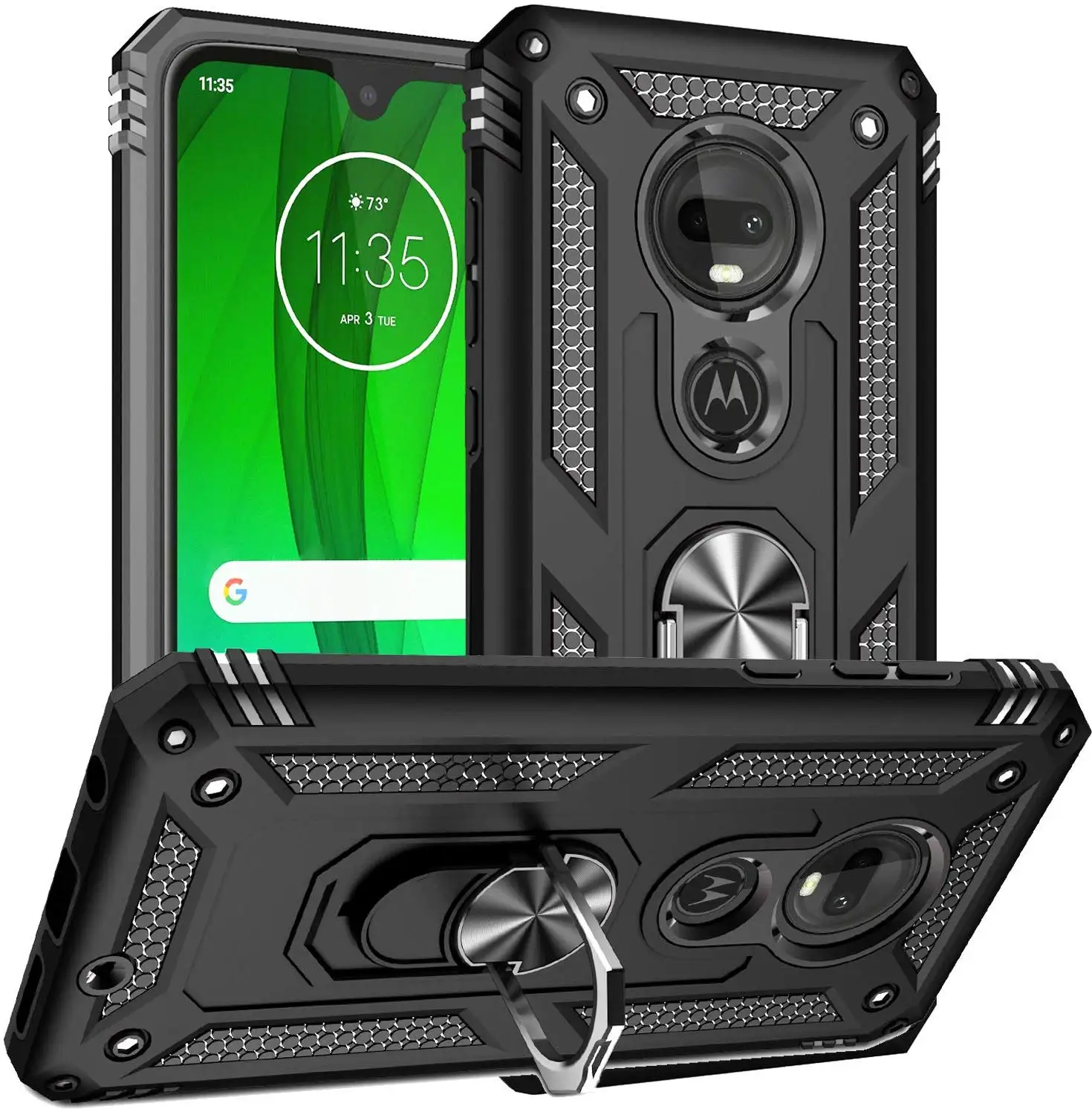 Для Motorola Moto G8 Plus G6 G7 Power Case WEFOR Military Grade 15ft. Защитный Магнитный чехол подставка для