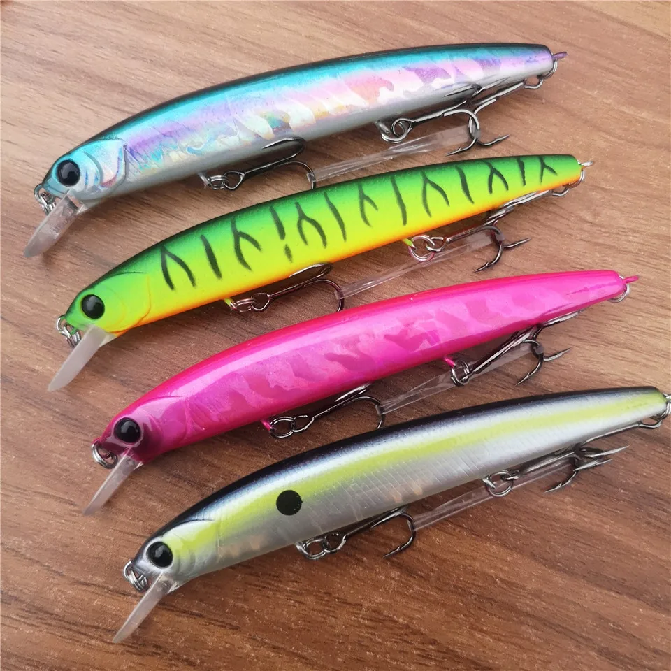 

TSURINOYA 92SP Suspending Minnow Fishing Lure DW78 92mm 9g Long Casting Pike 3 hooks Hard Bait Crank Bait Wobbler Jerkbait