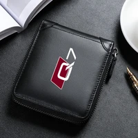 for audi q7 q5 q3 a3 a4 a5 a6 a7 a8 q8 accessories pu leather wallet credit card cover alloy key zipper driving documents case