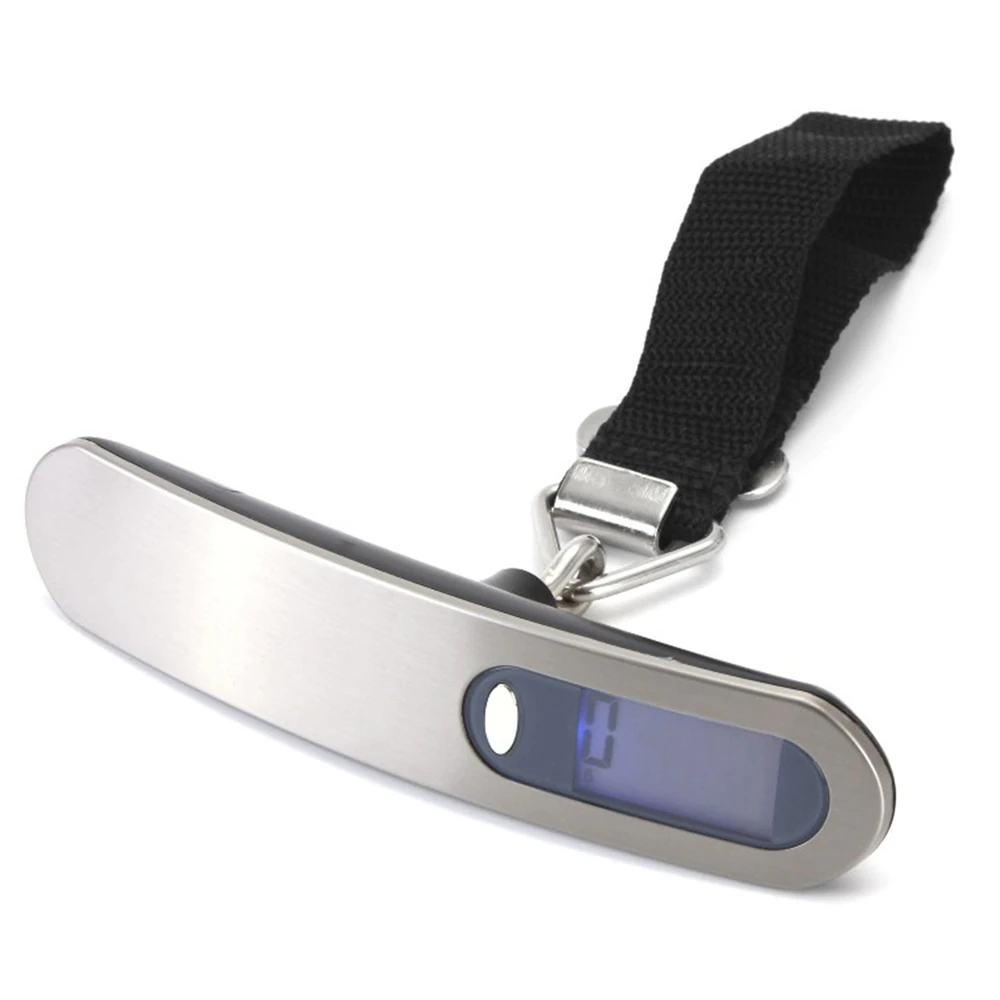 Black Digital Luggage Scale 50kg x 10g Portable Electronic Weight Balance suitcase Travel Hanging Steelyard Hook scale | Дом и сад