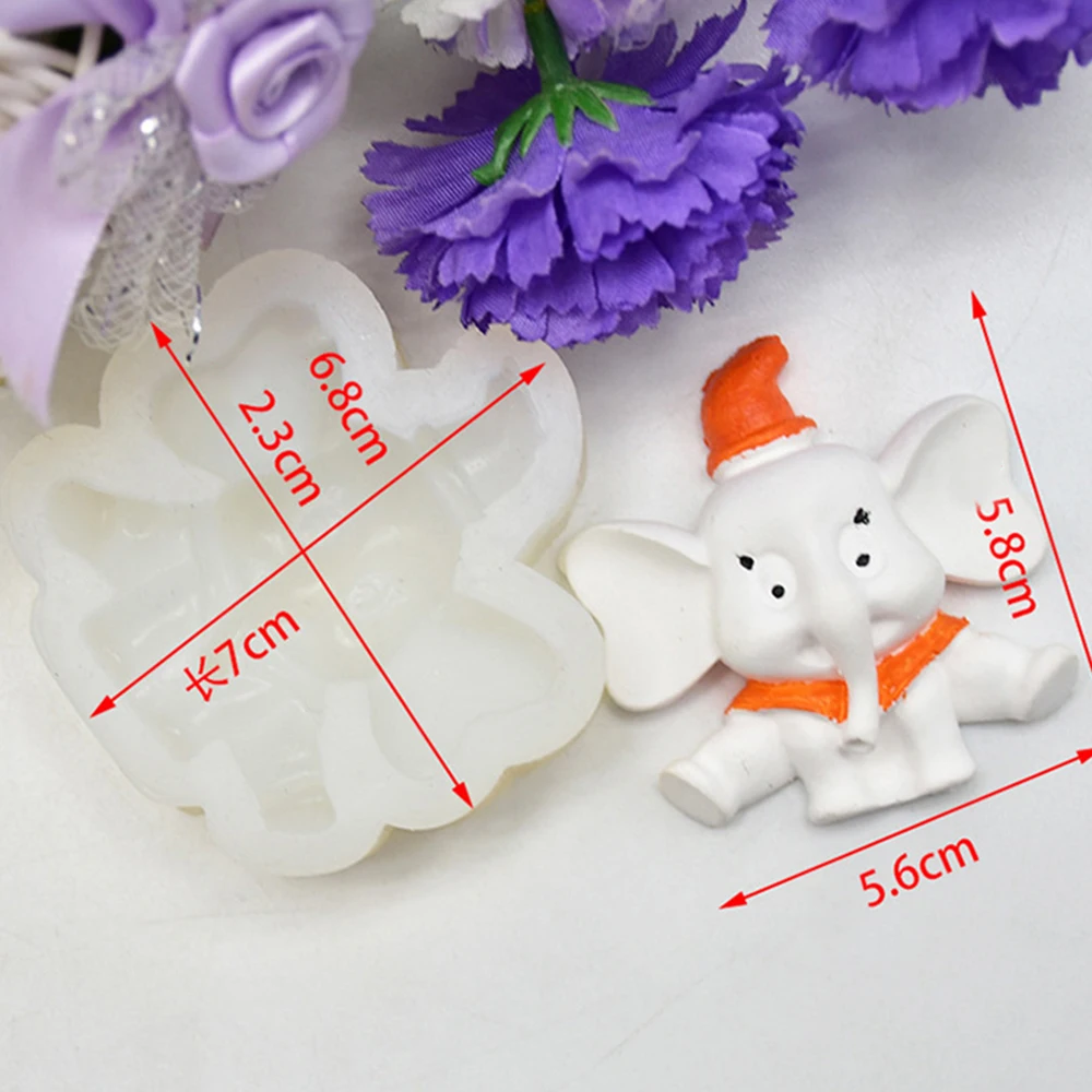 DIY выпечка слон Силиконовая форма в виде животного торт помадки плесень шоколада