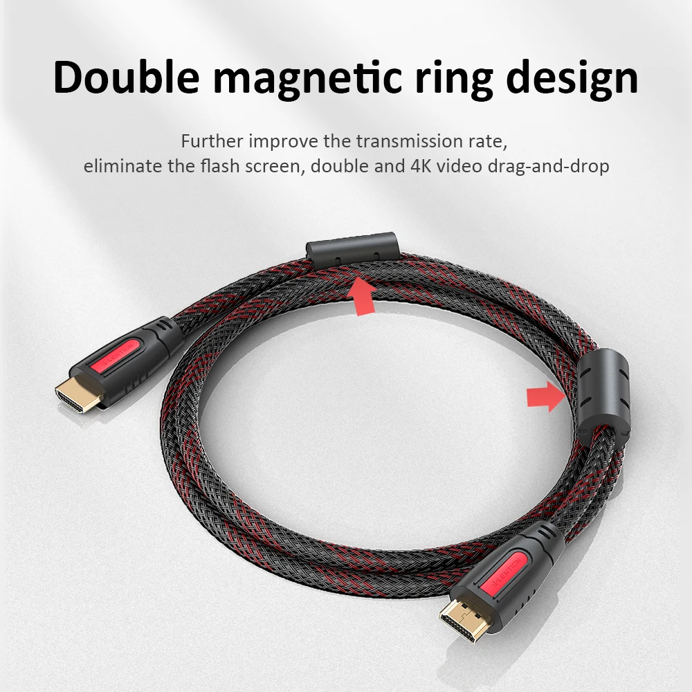 

HDMI to HDMI extension Cable High Speed 2.0 Golden Plated Connection Long Cable Cord 1.5M 2M 3M 5M For UHD FHD 3D Xbox PS3 PS4