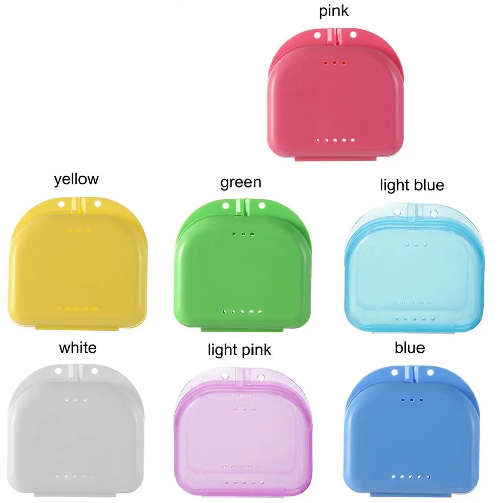 Fake Teeth Orthodontic Case Dental Retainer Mouth Guard Denture Storage Plastic Box Oral Hygiene Supplies Organizer |
