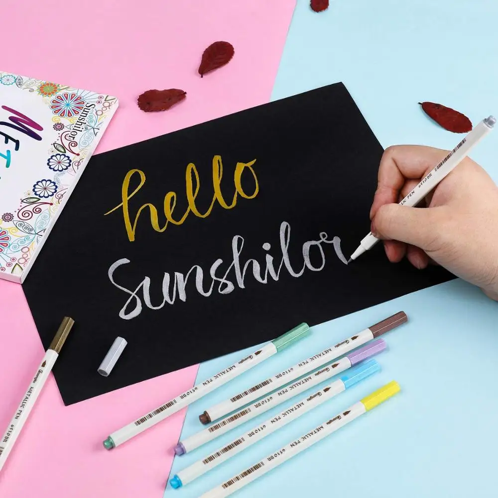 12/15/20/30 цветов в упаковке металлический маркер ручка сделай сам скрапбукинг ремесла мягкая кисть