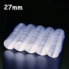 Прозрачные пластиковые защитные контейнеры для капсул 100 шт.лот 30 мм, футляр для коллекции токенов, настольных игр, монет