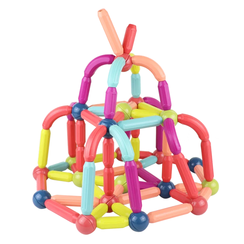 

64PCS Assembled Magnetic Building Blocks Early Education Puzzle DIY Assembly Variety Of magnetic Bars Toys Gifts For Children
