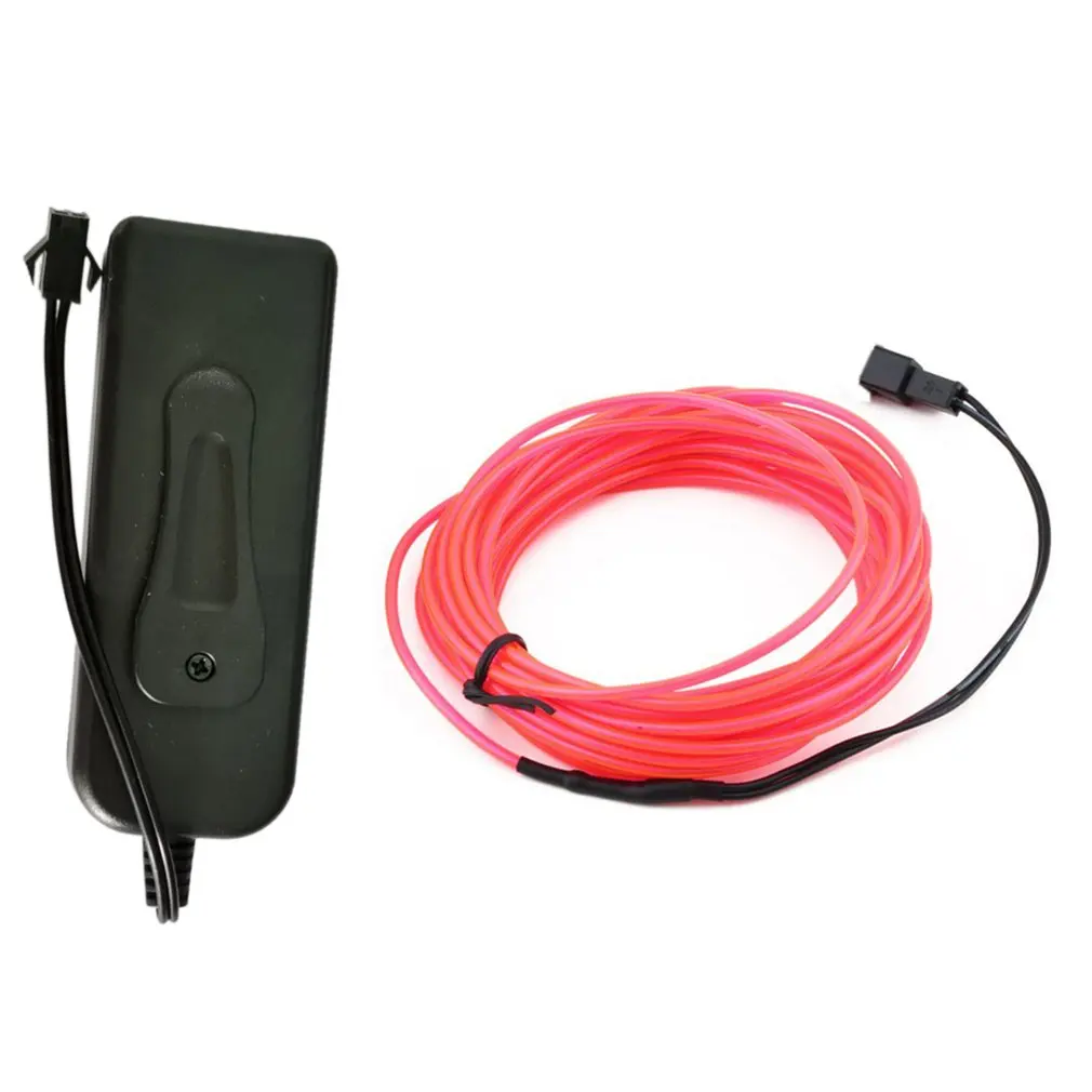 

1pc 3M Flexible EL Wire Tube Rope Battery Powered Flexible Neon Light Car Party Wedding Decoration With Controller