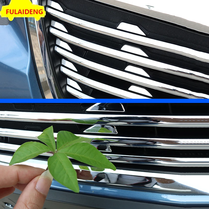 6pcs For Subaru Forester 2019-2021 ABS Chrome Car Front Bumper Mesh Grille Cover Trim Styling Accessories | Автомобили и
