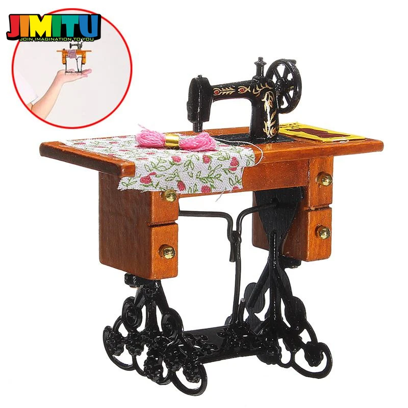 JIMITU 1/12 винтажная игрушка миниатюрная швейная машина мебель игрушки для детского