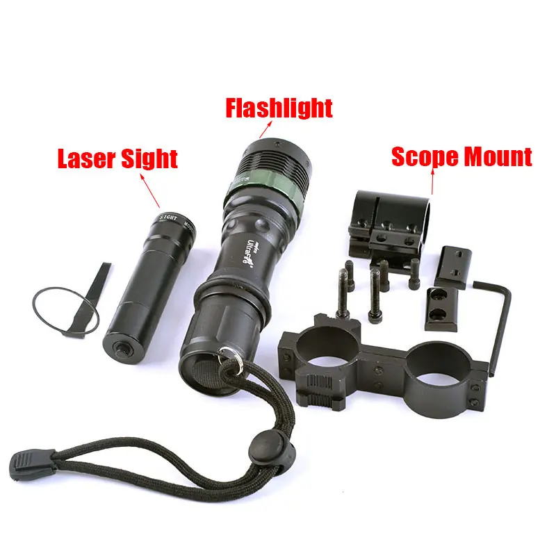 2 в 1 охотничий 2000 люмен светодиодный фонарь онарик зум + тактический пистолет нм