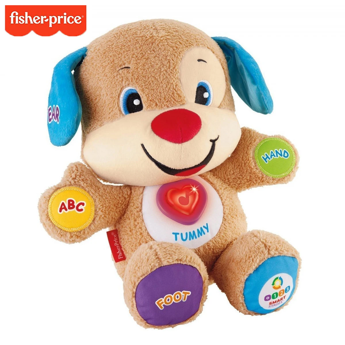 

Fisher-Price Laugh&Learn Smart Stages Puppy with Chinese English 75+ Songs Sounds Tunes Phrases Plush Dog Doll Toys Kids GFN95