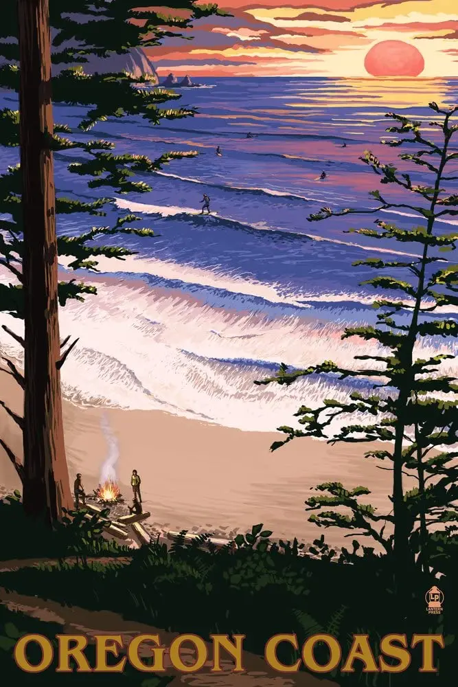 

Фонарь пресс прибрежное Орегон закат Серферы 31574 (8*12 алюминиевый настенный знак, Настенный декор готов для подвешивания)