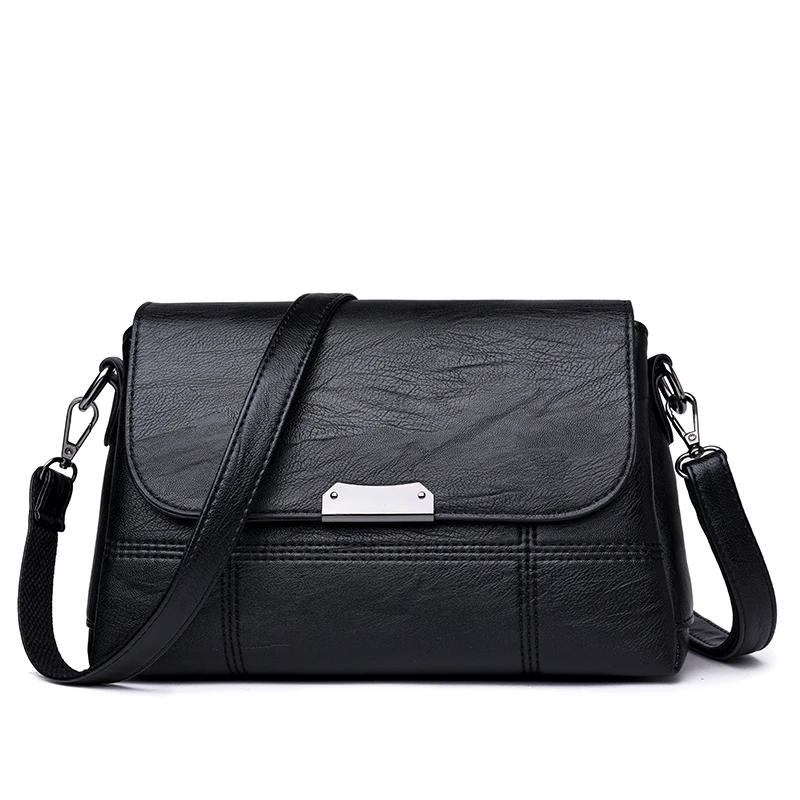 Сумки через плечо для женщин дамские сумочки на ремне с кожаным клапаном дешевые