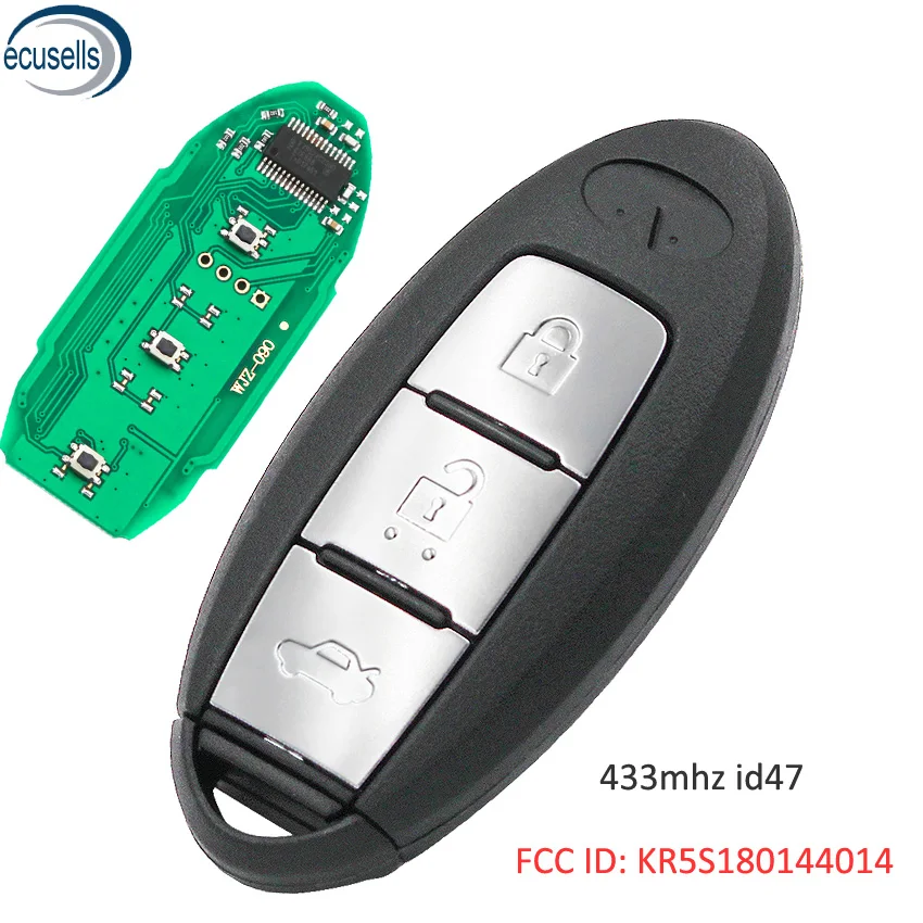 Новая модель 3 кнопки 433 МГц с 47 чипами для Infiniti JX35/QX60 FCC ID: KR5S180144014|Ключ от авто| |