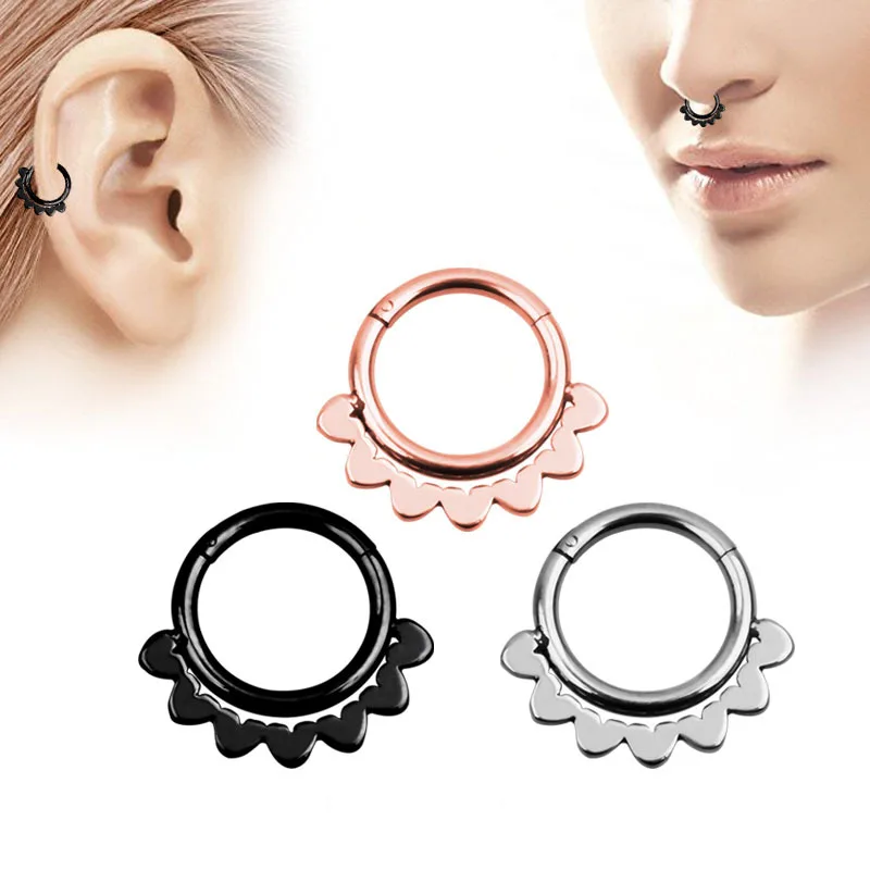 1 шт. 6 стилей Двухслойный стальной кликер Seg мужские кольца с Т-образным кольцом