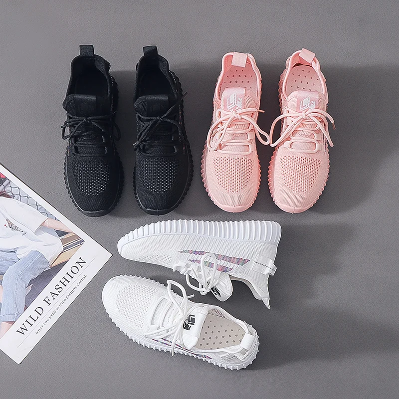 

2021This Summer's Hot Style Ladies Mesh Breathable Casual Sports New Flying Woven Hollow