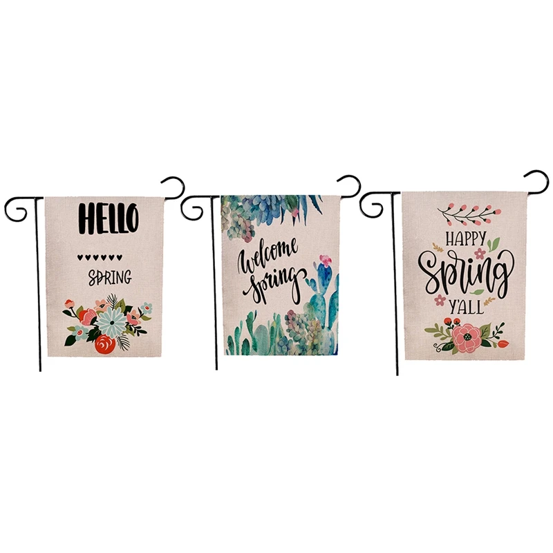 

2021 Spring Floral Garden Banner Vertical Double-Sided Seasonal Outdoor Decoration Suitable For Courtyard Farmhouse Garden Flag