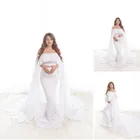 Фотосессия для беременных длинное платье с накидкой, эластичное облегающее платье для беременных, платье для фотосъемки беременных