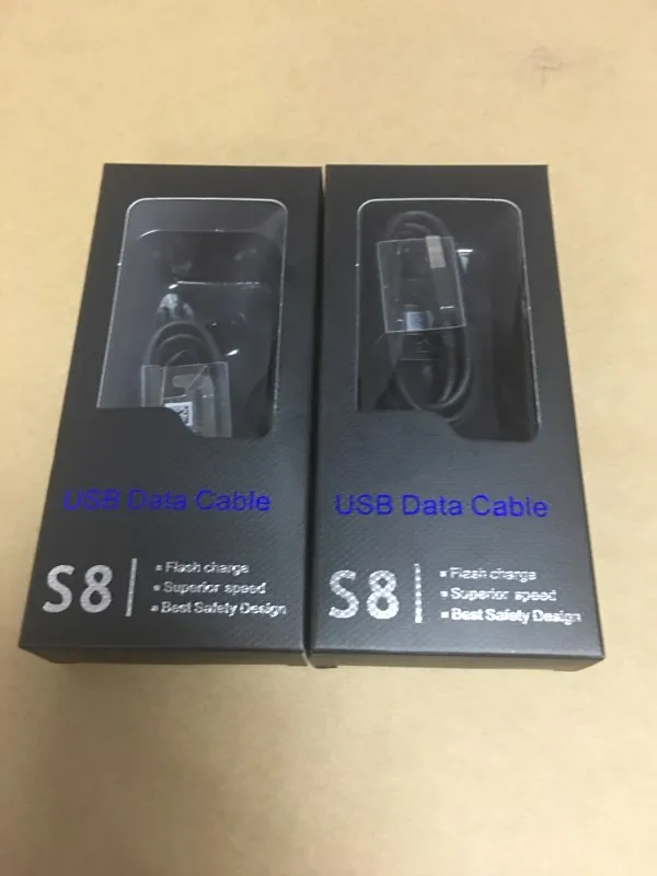 

100pcs/lot 100% Genuine Original 1.2m 2A USB Type C Cable Fast charging cable for Samsung S8 s10 with packaging