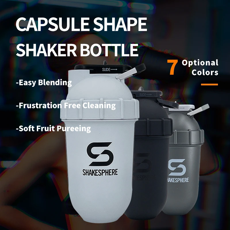 

ShakeSphere Tumbler Protein Shaker Bottle VIEW Matte Water Bottle Sport Shaker Protein Powder Mixing Fitness Gym Bottle 700ml