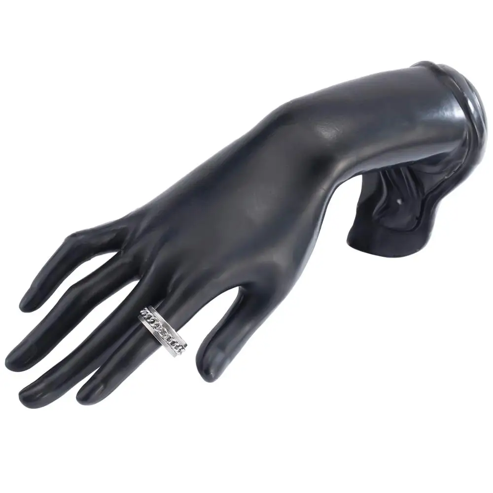 

Lacteo Neo Gothic Stainless Steel Round Rings Chain Cuban Silver Color Knuckle Finger Ring for Men and Women Jewelry Accessories